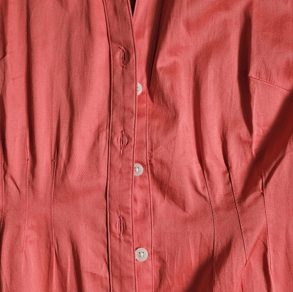 Button up Work Wear, Business casual coral tank top | banana Republic, NWT - Picture 4 of 12